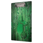 Moderne Cool Green Circuit Board High Tech Photo Klembord (Links)