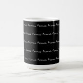 Moderne Cool KERST Zwart-wit patroon Koffiemok (Center)