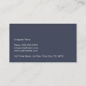 Moderne Cool Kraft Paper Blue Consultant Visitekaartje (Achterkant)