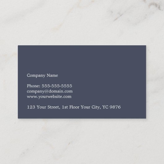 Moderne Cool Kraft Paper Blue Consultant Visitekaartje (Achterkant)