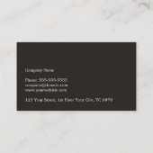 Moderne Cool Kraft Paper Dark Grey Consultant Visitekaartje (Achterkant)