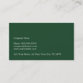 Moderne Cool Kraft Paper Green Consultant Visitekaartje (Achterkant)