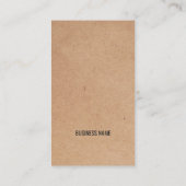 Moderne Cool Kraft Paper White Consultant Visitekaartje (Achterkant)