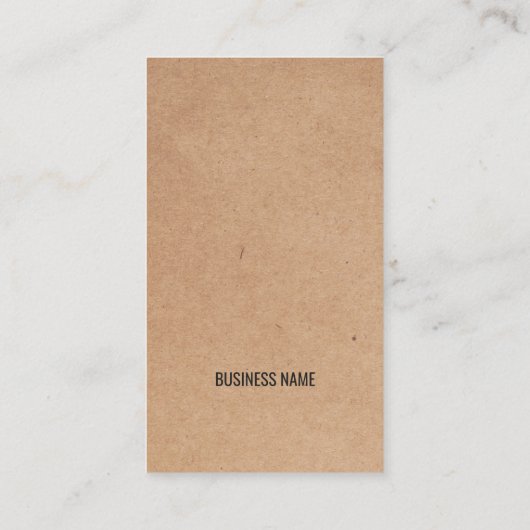 Moderne Cool Kraft Paper White Consultant Visitekaartje (Achterkant)