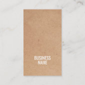 Moderne Cool Kraft Papier Zwart Wit Consultant Visitekaartje (Achterkant)