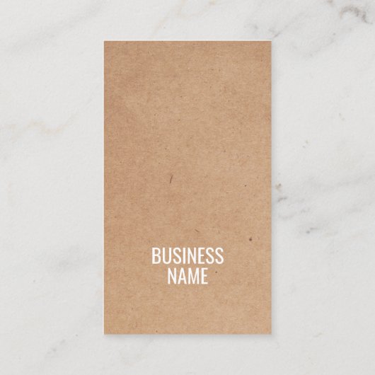 Moderne Cool Kraft Papier Zwart Wit Consultant Visitekaartje (Achterkant)
