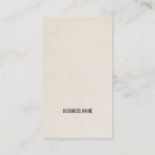 Moderne Cool Light Kraft Paper White Consultant Visitekaartje (Achterkant)