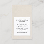 Moderne Cool Light Kraft Paper White Consultant Visitekaartje (Voorkant)