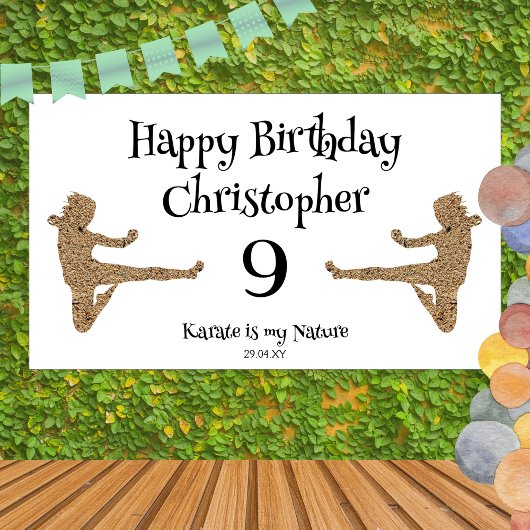 Moderne Cool Martial Arts Karate Kids Verjaardag Spandoek