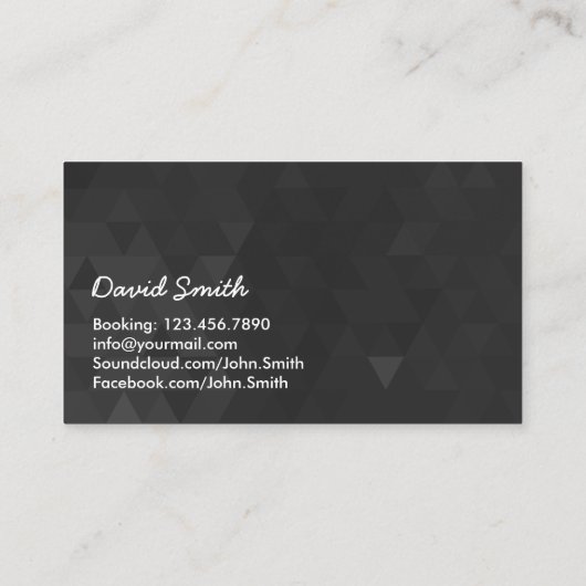 Moderne Cool Professional DJ Visitekaartje (Achterkant)