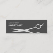 Moderne Cool Scissor Silver Hair Stylist Mini Visitekaartje (Voorkant)