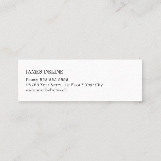 Moderne Cool Scissor Silver Hair Stylist Mini Visitekaartje (Achterkant)