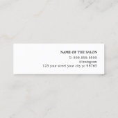 Moderne Cool Scissor Silver Hair Stylist Mini Visitekaartje (Achterkant)