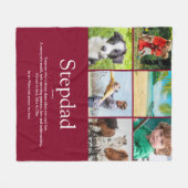 Moderne Cool Stiefvader Stiefpapa Fotocollage Fleece Deken (Voorkant (Horizontaal))