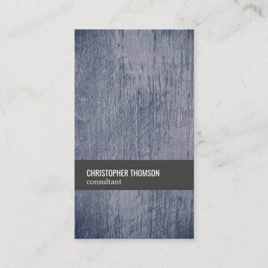 Moderne Cool Textuur Blauw Grijs Consultant Visitekaartje (Voorkant)