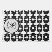 Moderne Cool Volwassene Rustieke GRILLMASTER Maatw Theedoek (Horizontaal)