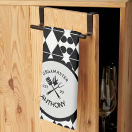 Moderne Cool Volwassene Rustieke GRILLMASTER Maatw Theedoek