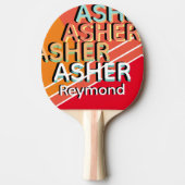 Moderne coole kleurnamen met schaduwen tafeltennisbatje (Voorkant)