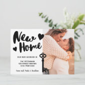 Moderne coole Manuscript Nieuwe de fotosleutel van Aankondiging (Staand voorkant)