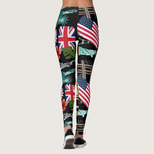 Moderne coole patroon Verenigde Staten schattig, s Leggings (Achterkant)