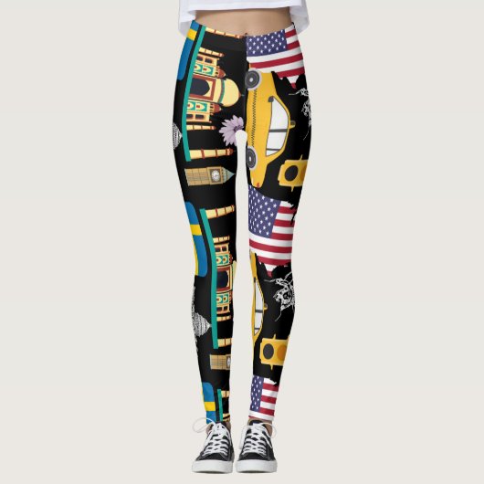 Moderne coole patroon Verenigde Staten schattig, s Leggings (Voorkant)