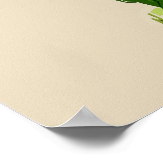 Moderne, coole pop art kitty kat poster (Hoek)