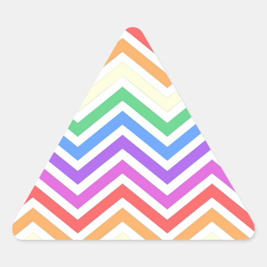 Moderne, coole, trendmatige kleurige regenboogchev sticker (Voorkant)