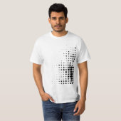 Moderne, coole trendy abstract halftoonpatroon van t-shirt (Voorkant volledig)