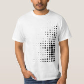 Moderne, coole trendy abstract halftoonpatroon van t-shirt (Voorkant)