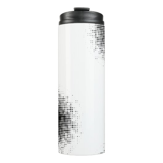 Moderne, coole trendy abstract halftoonpatroon van thermosbeker (Voorkant)