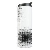 Moderne, coole trendy abstract halftoonpatroon van thermosbeker (Gedraaid links)