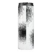 Moderne, coole trendy abstract halftoonpatroon van thermosbeker (Achterkant)