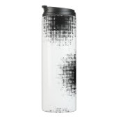 Moderne, coole trendy abstract halftoonpatroon van thermosbeker (Geroteerd rechts)