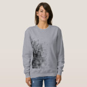Moderne, coole trendy abstract halftoonpatroon van trui (Voorkant volledig)