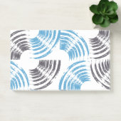 Moderne, coole, trendy blauwe abstracte penseelstr post-it® notes (Kantoor)