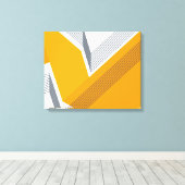 Moderne, coole, trendy, stedelijke, eenvoudige geo canvas afdruk (Insitu (Houten vloer))