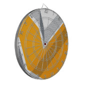 Moderne, coole, trendy, stedelijke, eenvoudige geo dartbord (Voorkant Links)