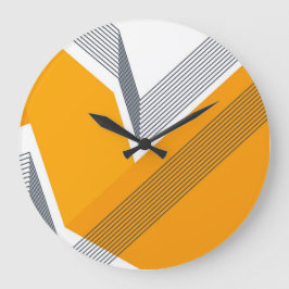 Moderne, coole, trendy, stedelijke, eenvoudige geo grote klok