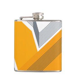 Moderne, coole, trendy, stedelijke, eenvoudige geo heupfles