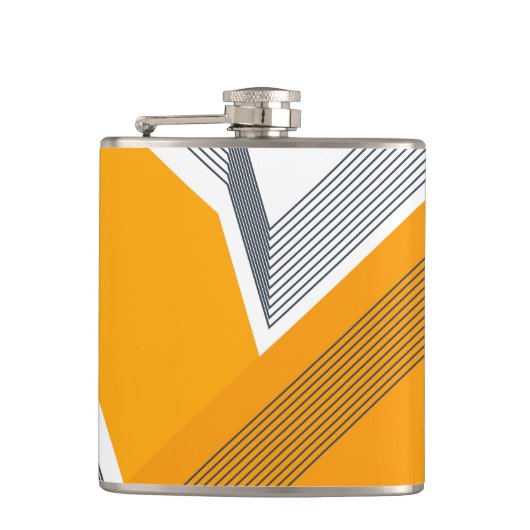 Moderne, coole, trendy, stedelijke, eenvoudige geo heupfles (Voorkant)