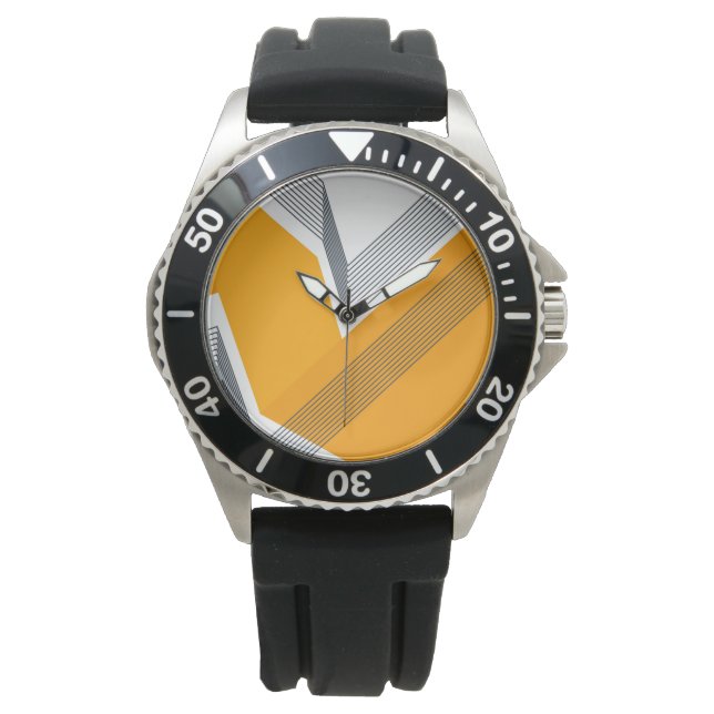 Moderne, coole, trendy, stedelijke, eenvoudige geo horloge (Voorkant)