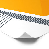 Moderne, coole, trendy, stedelijke, eenvoudige geo poster (Hoek)