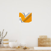 Moderne, coole, trendy, stedelijke, eenvoudige geo poster (Keuken)