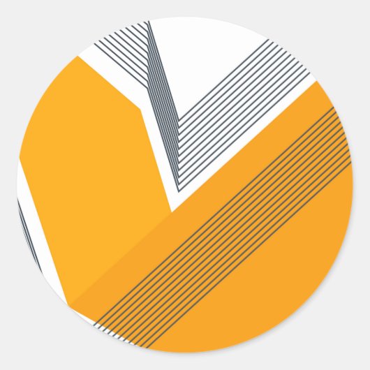 Moderne, coole, trendy, stedelijke, eenvoudige geo ronde sticker (Voorkant)