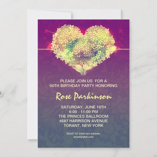 Moderne coole verjaardagsuitnodiging kaart (Voorkant)