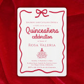 Moderne Coquette Quinceanera Kaart
