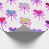 Moderne Coquette Stralend Hart Boog Inpakpapier (Hoek)