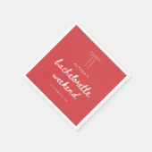 Moderne Coquette Strik Script Meidenavond Servet (Hoek)