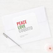 Moderne Coquito Kerst Drink Vierkante Sticker (Envelop)