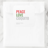 Moderne Coquito Kerst Drink Vierkante Sticker (Tas)